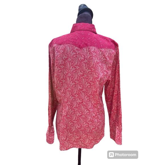 Vintage Ralph Lauren Western Red Button Shirt Top Size L - Picture 2 of 11